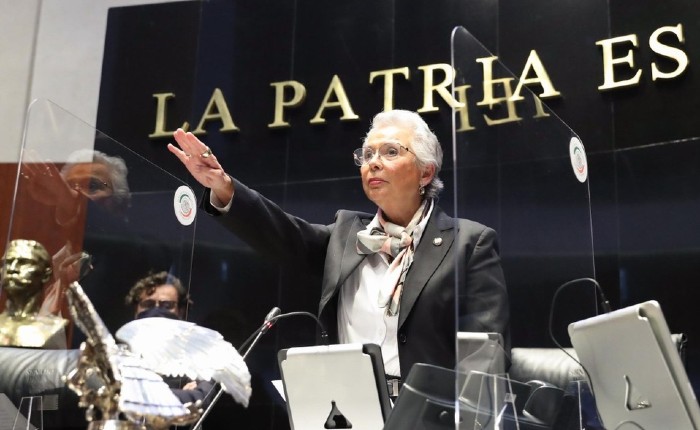 Sánchez Cordero tomó protesta como presidenta de la Mesa Directiva del Senado