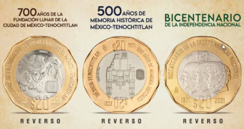 Monedas de 20 pesos se venden en miles