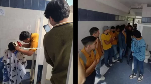 Joven emprendedor abre barbería en el baño de su escuela