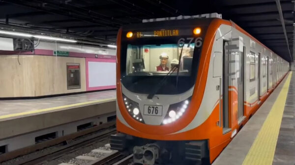 Fue la primera vez que se utilizó un tren en las pruebas que se realizan para el nuevo sistema de manejo, conocido como CBTC. Foto:Captura de pantalla